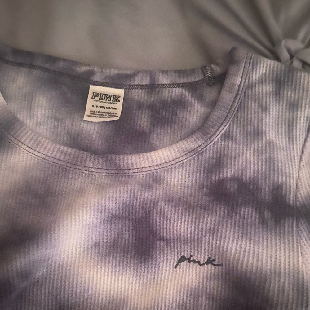 Dark blue tie-dye cozy long-sleeve